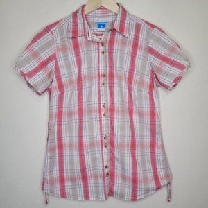 Columbia Button Down Short Sleeve Adjustable Sides, Size M